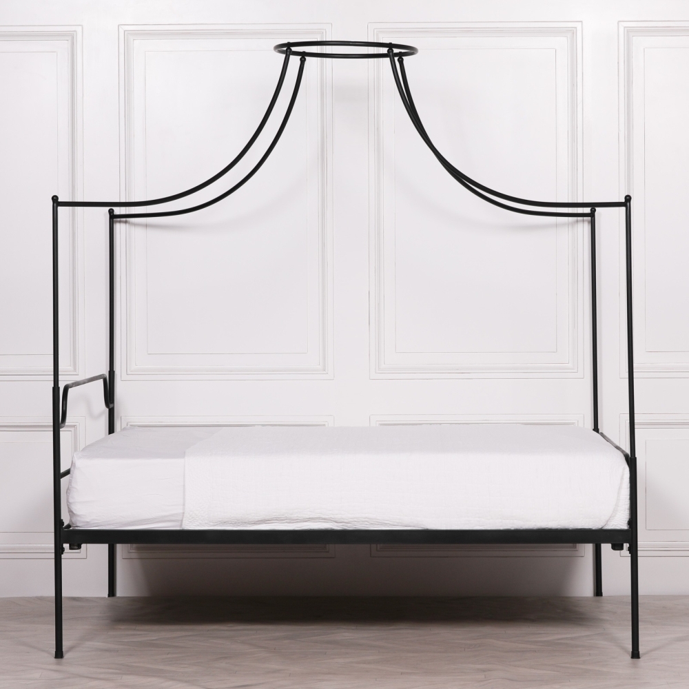 Product photograph of Black Iron 4ft 6in Double Bed from Choice Furniture Superstore.